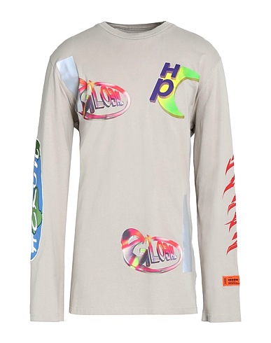 HERON PRESTON Ｔシャツ ライトグレー コットン 100%