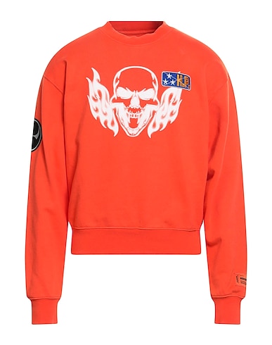 HERON PRESTON Sweatshirt Orange 100% Cotton, Elastane