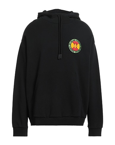 MARCELO BURLON Hooded sweatshirt Black 100% Organic cotton, Elastane, Polyester, Wool