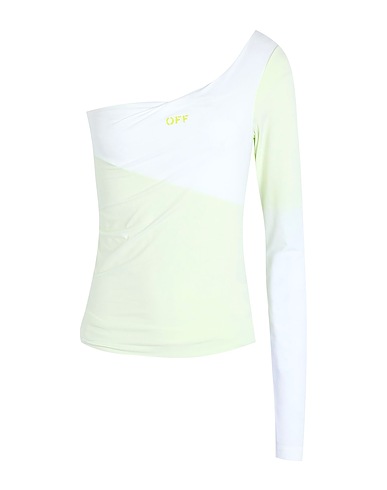 OFF-WHITE™ One-shoulder top Light green 87% Polyamide, 13% Elastane