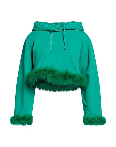 ANTONELLA RIZZA Felpa Verde smeraldo 100% Cotone, Piuma