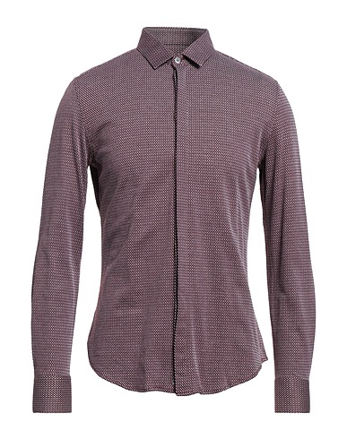 EMPORIO ARMANI Camicia fantasia Bordeaux 100% Cotone