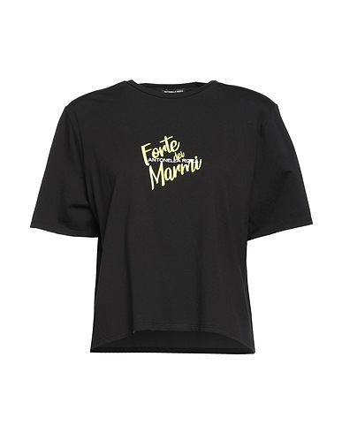 ANTONELLA RIZZA T-shirt Black 48% Modacrylic, 48% Cotton, 4% Rubber
