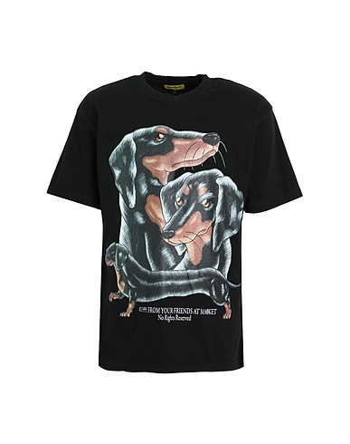 MARKET T-shirt LONG BOIS T-SHIRT Black 100% Cotton