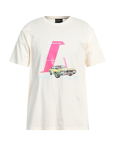 EMPORIO ARMANI Ｔシャツ アイボリー コットン 100%