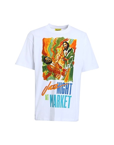 MARKET T-shirt JAZZ NIGHT T-SHIRT
 Bianco 100% Cotone
