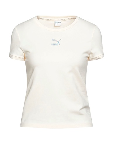 PUMA Basic T-Shirt Ivory 95% Cotton, 5% Elastane
