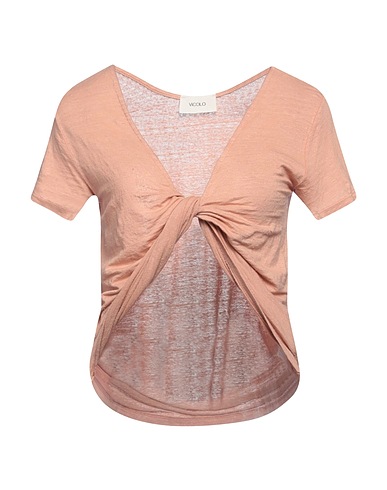 VICOLO Crop top Blush 95% Linen, 5% Elastane