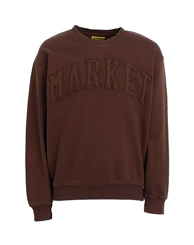 MARKET スウェット MARKET VINTAGE WASH CREWNECK
 ブラウン コットン 100%