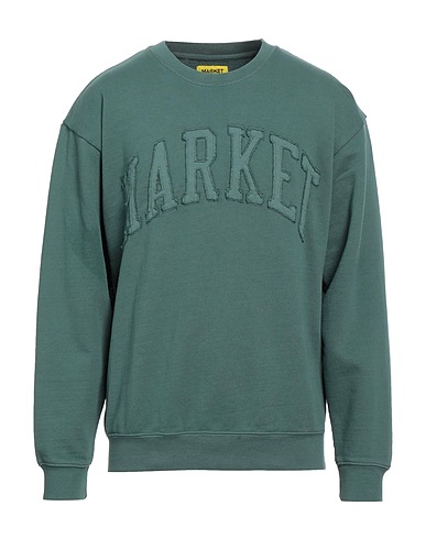 MARKET Sweatshirt MARKET VINTAGE WASH CREWNECK
 Dark green 100% Cotton