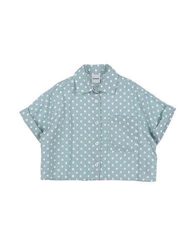 ASPESI Camicie  e bluse fantasia Celeste 64% Lino, 36% Cotone