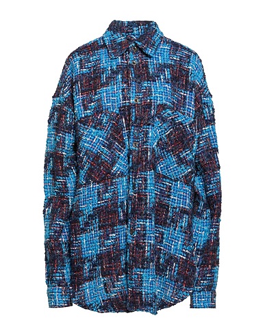 FAITH CONNEXION Camicie  e bluse fantasia Blu 34% Acrilico, 32% Lana, 15% Cotone, 12% Poliammide, 7% Poliestere