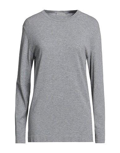 ANTONELLA RIZZA Basic T-shirt Grey 90% Viscose, 10% Polyamide