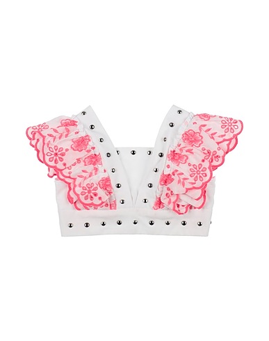MONNALISA Top White 100% Cotton, Polyester