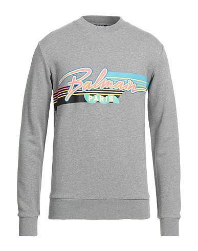 BALMAIN Sweatshirt Light grey 100% Cotton, Elastane