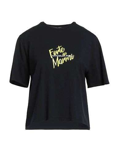 ANTONELLA RIZZA T-shirt Black 48% Modal, 48% Cotton, 4% Rubber
