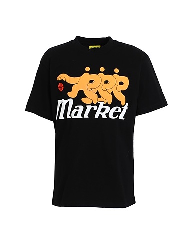 MARKET T-shirt MORNING PICK UP T-SHIRT
 Black 100% Cotton