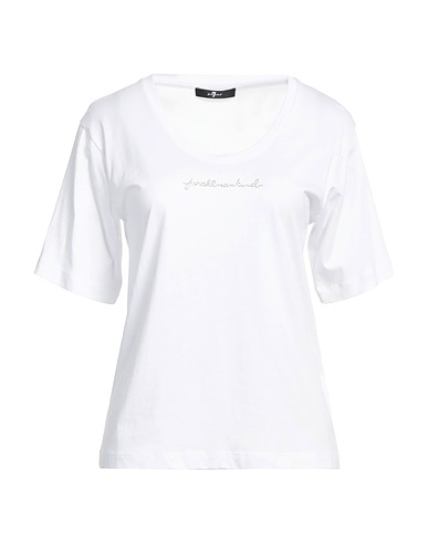 7 FOR ALL MANKIND T-shirt White 50% Cotton, 50% Modal