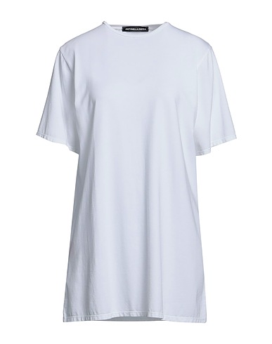 ANTONELLA RIZZA Basic T-shirt White 48% Cotton, 48% Modal, 4% Elastane