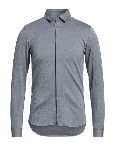 EMPORIO ARMANI Solid color shirt Grey 100% Cotton