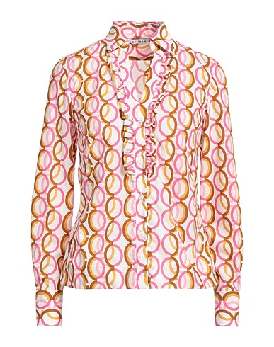 CALIBAN Patterned shirts & blouses White 100% Cotton
