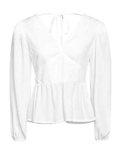 DAIRESY Top Bianco 100% Poliestere