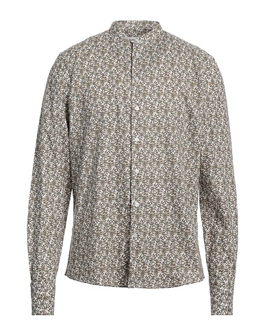 GAZZARRINI Linen shirt Military green 55% Linen, 45% Cotton