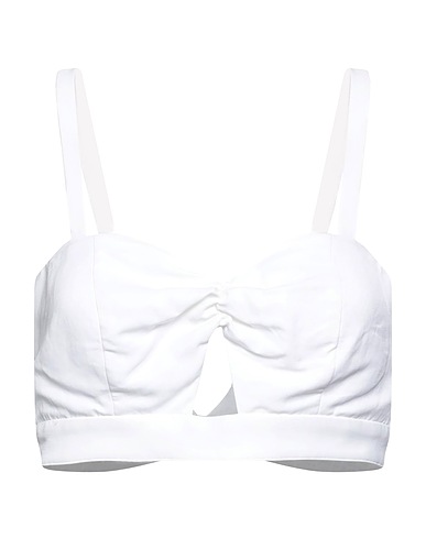 JIJIL Crop top White 77% Viscose, 23% Linen