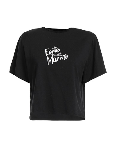 ANTONELLA RIZZA T-shirt Black 48% Modal, 48% Cotton, 4% Rubber