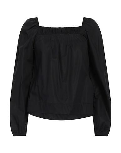 ALPHA STUDIO トップス ブラック コットン 98% / ポリウレタン 2%