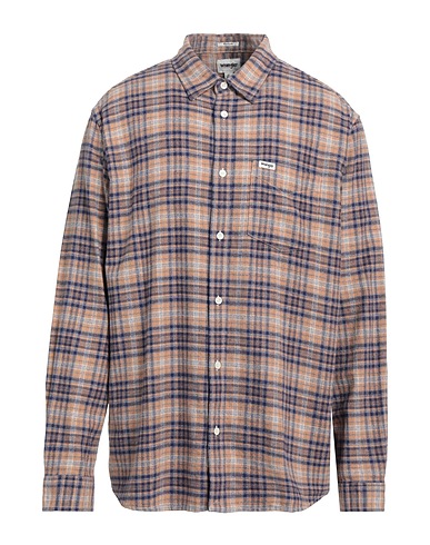 WRANGLER Checked shirt Sand 100% Cotton