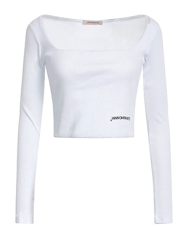 HINNOMINATE Crop top White 95% Cotton, 5% Elastane