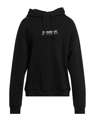 IH NOM UH NIT Hooded sweatshirt Black 100% Cotton, Elastane