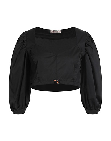 SHOPART Top Black 66% Cotton, 31% Polyamide, 3% Elastane