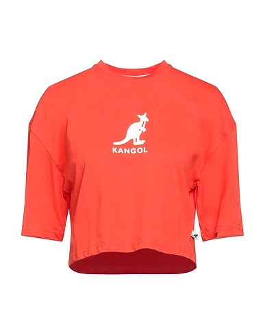 KANGOL Cropped Top Tomatenrot 100% Baumwolle