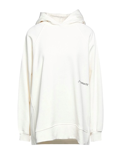 HINNOMINATE Hooded track jacket  Ivory 100% Cotton