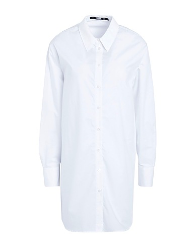 KARL LAGERFELD Solid color shirts & blouses OPEN BACK TIE SHIRT
 White 100% Organic cotton