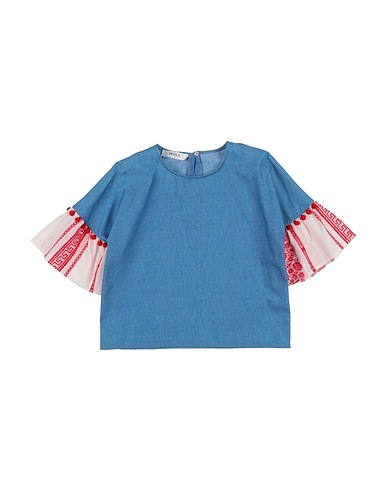 VICOLO Denim shirt Blue 60% Cotton, 40% Polyester