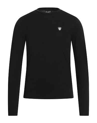 EA7 Basic T-Shirt Black 95% Cotton, 5% Elastane