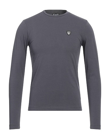EA7 Basic T-Shirt Braungrau 95% Baumwolle, 5% Elastan