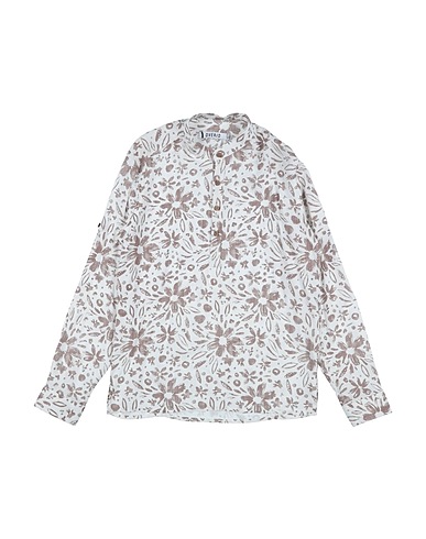 OVER/D Patterned shirt White 55% Linen, 45% Cotton
