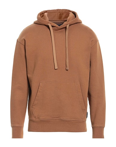 REPLAY Hooded track jacket  Camel 100% Cotton