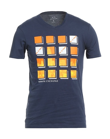 ARMANI EXCHANGE T-shirt Midnight blue 100% Cotton