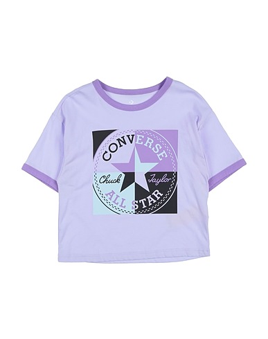 CONVERSE T-shirt SS RINGER BOXY T-SHIRT
 Lilac 100% Cotton