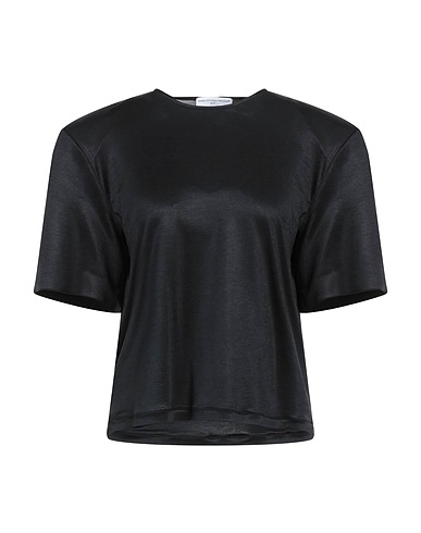 MVP WARDROBE Basic T-Shirt Black 92% Acetate, 8% Elastane