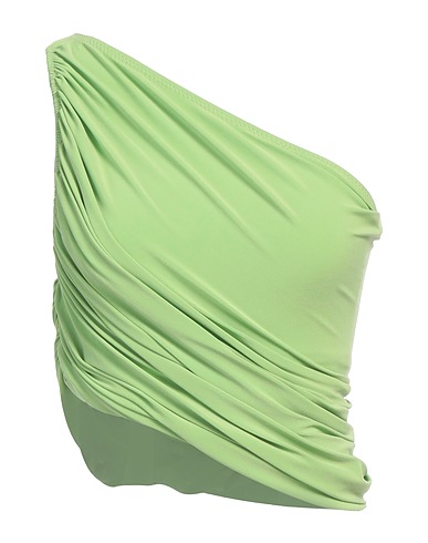 NORMA KAMALI One-shoulder top Light green 95% Polyester, 5% Elastane
