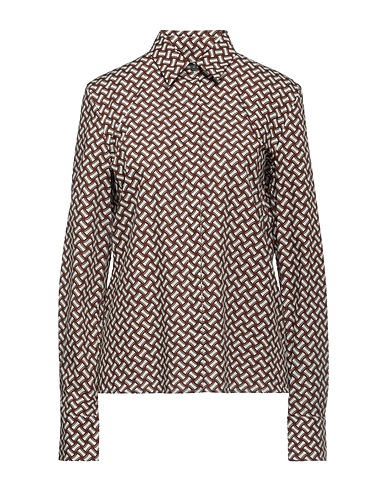 DRUMOHR Patterned shirts & blouses Dark brown 100% Cotton