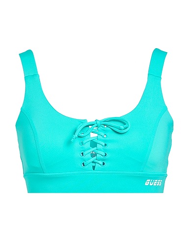 GUESS Crop top Turchese 77% Poliestere, 23% Elastan