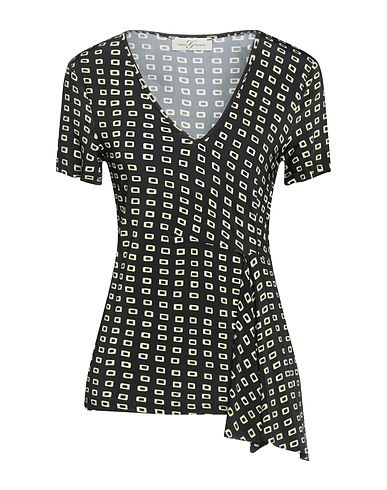 CORTE dei GONZAGA T-shirt Black 96% Viscose, 4% Elastane