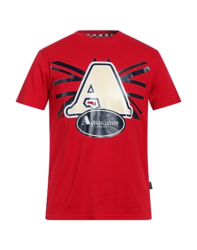 AQUASCUTUM ACTIVE T-shirt Red 95% Cotton, 5% Elastane